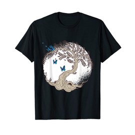 Tree of Life Viking Celtic Tree of Life Butterfly T-Shirt
