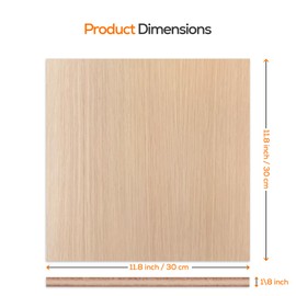 Proflex White Oak Plywood 24pcs, 1/8" x 12” x 12” Real Wood Plywood Sheets Premium “A” Grade with Smooth Sanded Finish, Perfect for Laser Cutting & Engraving, Crafts, and DIY