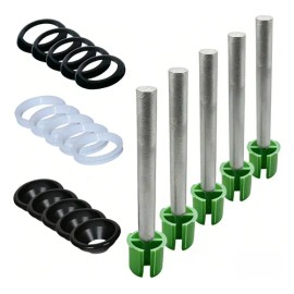 Kit 5 Pzs Barra Magnesio Y Junta 58mm Para Calentador Solar                                                                                           