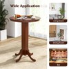 Giantex 30” Round Bar Table, Dining Table with Rubber Wood