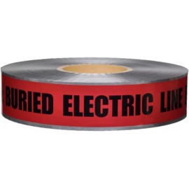 PRESCO DETECTABLE TAPE SD2105R6 "CAUTION BURIED ELECTRIC LINE "2" X 1000' ROLL