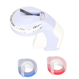 Embossing Label Maker with 2 Rolls Tape 600dpi DIY 47 Characters Manual 3D Portable Embossed Label Maker Writer Purple