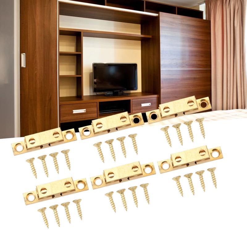 6 Set Cabinet Door Catch Brass Cabinet Door Closet Ball