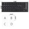2Pcs Korean Keyboard Stickers for PC Computer Laptop Desktop Keyboard,