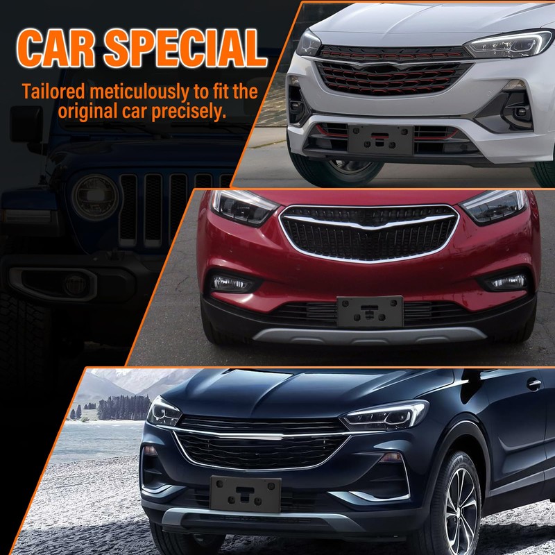 ABS Front License Plate Holder & Frame Bracket- Enhanced Anti-