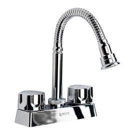 MEER FAUCETS BY CNX, Mezcladora para Lavabo Con Cuello Flexible (Cromada) (19 cm de altura), incluye 3 años de garantía, (Llave Mezcladora)