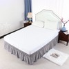 PiccoCasa Elasticated Bed Skirt Ruffled Bed Base Wrap Around Bed