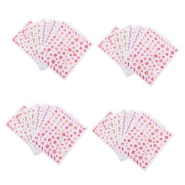 Baluue 4sets Easy Apply Nail Stickers Cherry Flower Nail Art Glamour DIY Manicure Perfect for Learners 8sheets*4