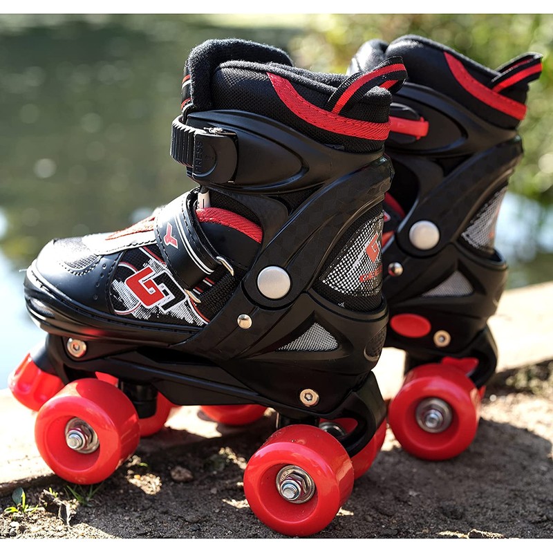 Childrens Kids Boys Girls 4 Wheel Adjustable Quad Roller Skates