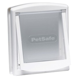 PetSafe — Original Staywell cat and dog flap, 2 ways in — entry and exit - Pet door. Durable, Rigid, Closure Panel (sold separately) - White (S)