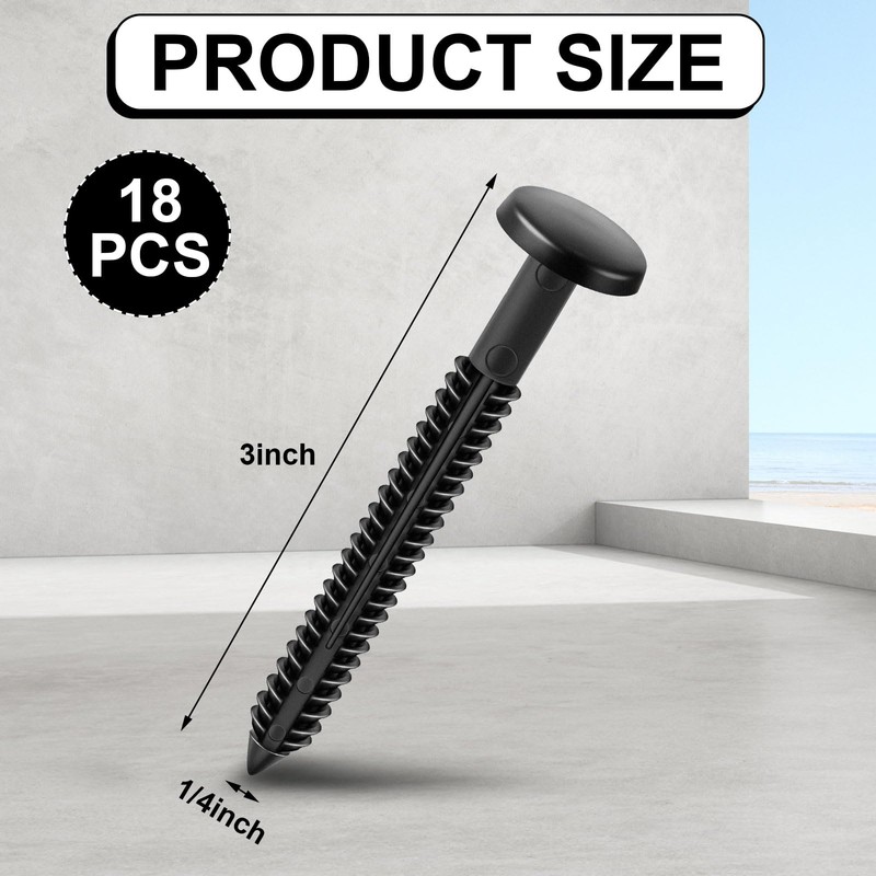 Blulu 18 Pcs 3 Inch Vinyl Shutter Fastener Window Panel