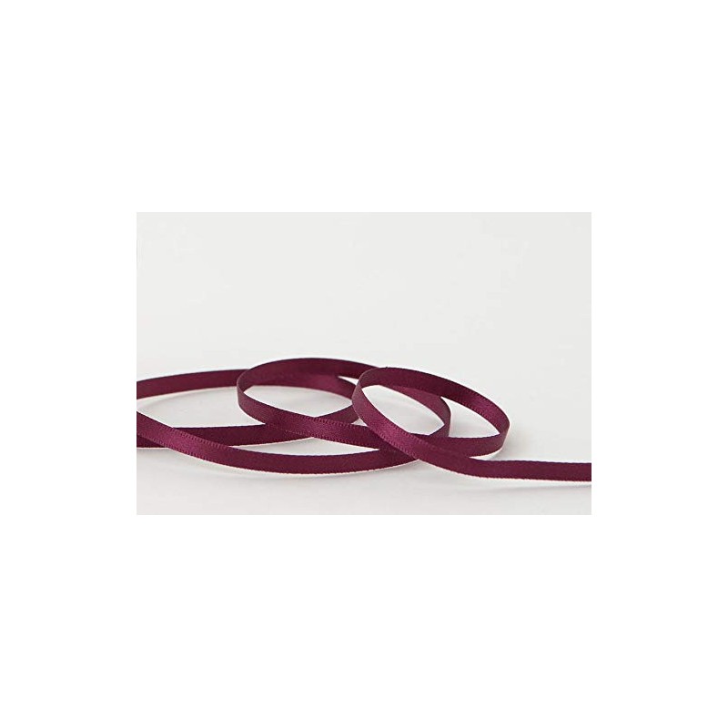 Berisfords Double FACE Poly Satin Ribbon, Wine, 5 mm