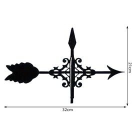 Weathervane - Robust Metal Wind Vane for Weather Forecast - Weather Vane with Bracket - Decorative Figure for Yard, Patio and Roof (Cross Weather Vanes)