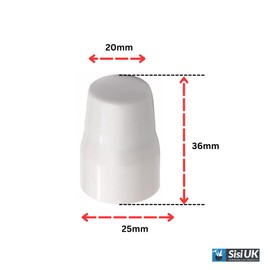 White Plastic Radiator Valve Tops Radiator Caps Universal Push-Fit Replacement Valve Covers Plastic LockShield Pack of 4