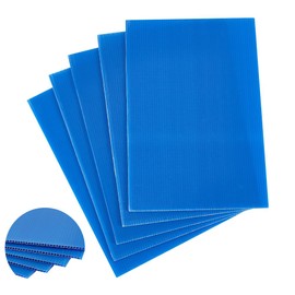 AHANDMAKER 5 Pcs Blue Corrugated Plastic Sheets, 7.8x11.8 Inch Corrugated Poster Board, 3mm Thick Blank Yard Signs, Corrugated Plastic Board for DIY Crafts, Indoor and Outdoor Party Decor