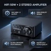 Amplificador Digital Bluetooth 5.0, Audio Estéreo de 2 Canales, Receptor