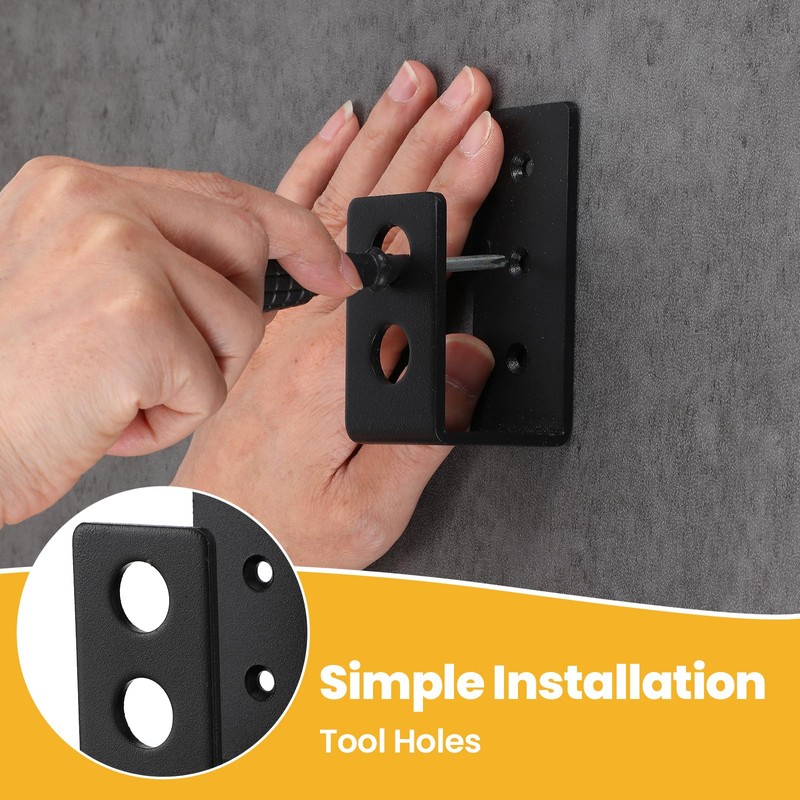 8 Pack Door Barricade Brackets, Heavy Duty 2x4 Door Barricade