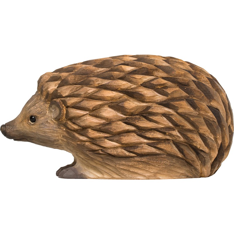 WILDLIFEGARDEN Wildlife Garden WG5946 Hedgehog - Hand Carved Wooden Animal