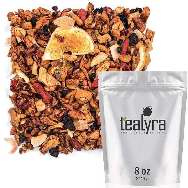 Tealyra - Superfruit Mango - Goji Berries - Pineapple - Pomegranate - Fruity Herbal Loose Leaf Tea - Hot or Iced - Vitamin and Antioxidant Rich - Caffeine Free - All Natural - 224g (8-ounce)