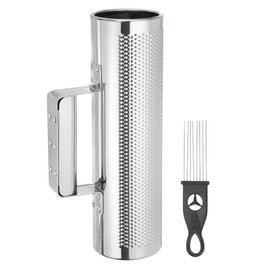 MECCANIXITY Stainless Steel Guiro Shaker Instrument 3" x 10" Latin Percussion Instrument with Scraper Musical Training Tool Metal Guiro for Band Sand Hammer Performance