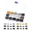 sourcing map 60 Sets Snap Fasteners Kit 15mm Metal Press