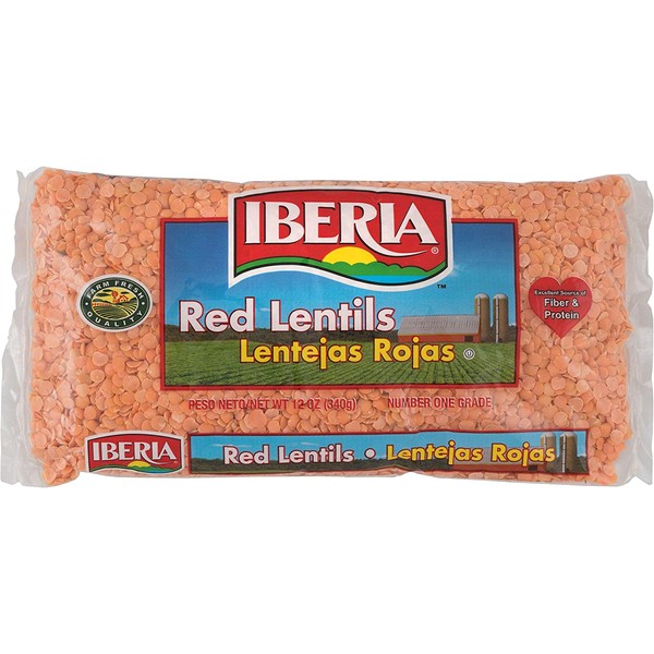 Iberia Red Lentil Beans, 12 Ounce