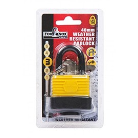 Fort Knox 77007 40 mm Weather Resistant Padlock - Yellow