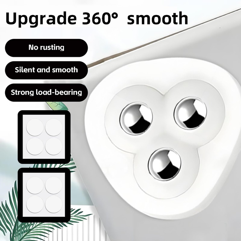 uadbau Appliance Slider, 8 Pack Self Adhesive Mini Caster Wheels,