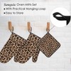 Samgula Leopard Print Oven Mitts and Pot Holders Sets Animal