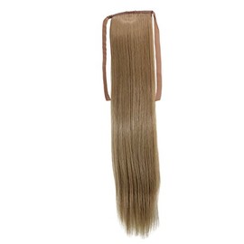 WIG ME UP - YZF-TS18-16 Hairpiece Pontail Pigtail extension slim light straight comb and ribbon dark ash blond 18inch