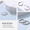 925 Sterling Silver Tube Hoop Earrings 15mm Wedding Bridal Jewelry
