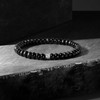 [AWNL] Matte & Glossy Black Onyx Rune Bracelet with Sterling