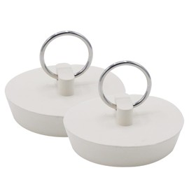 Joyangy Pack of 2 Rubber Drain Stopper, 1-3/4 Inch to 1-7/8 Inch Bathroom Sink Stopper, Universal Bathtub Drain Plug with Hanging Ring for Bathroom Kitchen Sink Tub Drain