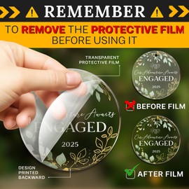 HEXMOZ Engagement Gifts for Couples 2025 - Engagement Gift for Newly Engaged Couples, Bride to Be, Women, Fiance, Her - Happy Engagement Gifts, Just Engaged, Party Decorations - Acrylic Ornament