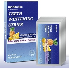 Sheer White Teeth Whitening Strips - 28 Count for a Bright, 30 Minutes Fast White Smile (28 PCS, Pineapple)