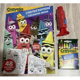 Crayola Limited Edition 8 Retired Crayons, Coloring Book & Orange Red Sharpener