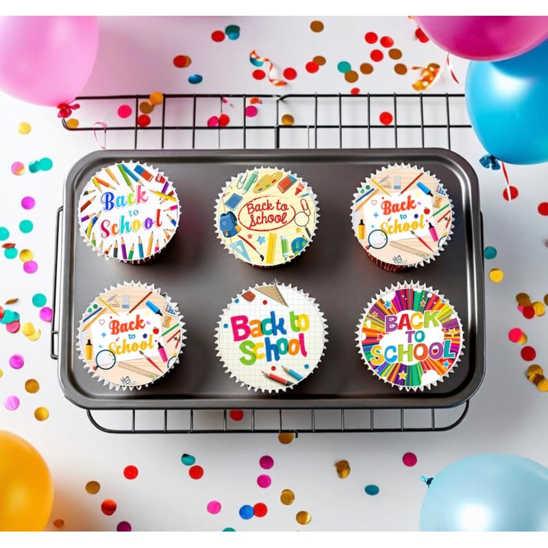 24 x PRE CUT BACK TO SCHOOL EDIBLE WAFER CARD
