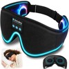 Sleep Mask with Bluetooth Headphones, 100% Light Blocking Sleep Headphones