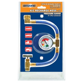 emzone 45715 Multi 1/2 Inch Recharge Hose with Gauge