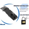 Litensh Stainless Steel Door Locks Hasp Latch with Padlock, 3