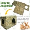 Hamiledyi Large Rabbit Grass House Hand Woven Natural Bunny Hut