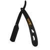 Classic Samurai CS-102 Matte Black Folding Straight Razor, Shavette with