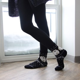 American Mammoth 3 Pairs Cozy Cabin Socks for Women - Aloe Infused Fuzzy Fluffy Comfortable Socks