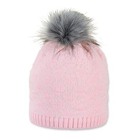 Sterntaler Baby Girls' Knitted Hat Flusch Hat, pink