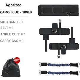 Vertical Jumping Trainer with Adjustable Ankle Strap & Belt Horizontal Workout Equipment Leg Resistance Bands for Basketball Football Volleyball Training Equipment