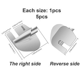 YUUTIAL Pack of 5 Sewing Accessories Presser Foot Rolled Hem Foot for Sewing Machine, 6/7/8/9/10 mm Accessories Rolled Hem Presser Foot, Stainless Steel Hemming Aid for Sewing Machine, Suitable for