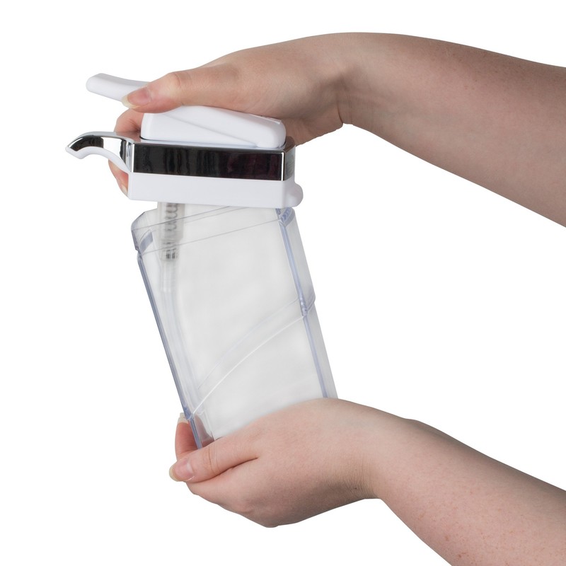 Casabella Sink Sider Duo with Sponge, White and Chrome Plating