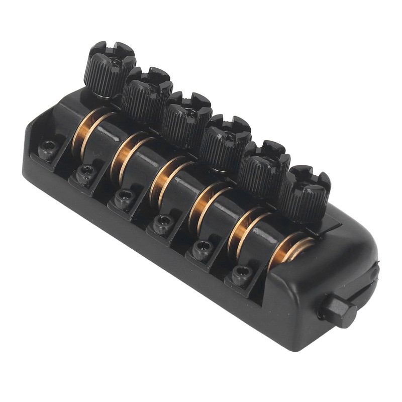 Headless Guitar Bridge Tailpiece 6 String Saddle with Worm Involved