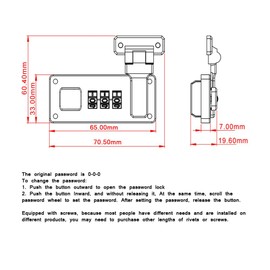 2pcs Tool Box Hasp, Luggage Suitcase Hasps with Combination Lock,Replacement 3 Digit Combination (Bronze)