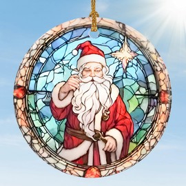 Santa Claus Ornament, Jocidea Christmas Santa Claus Ornaments, Santa Claus Decorations for Tree, Christmas Ornaments, Santa Claus Gifts, Holiday Ornament Gift, Ornament Keepsake